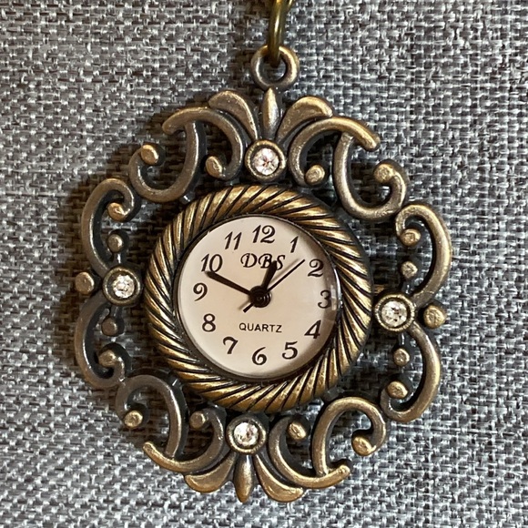 Vtg Pendant Watch Necklace - Picture 3 of 5